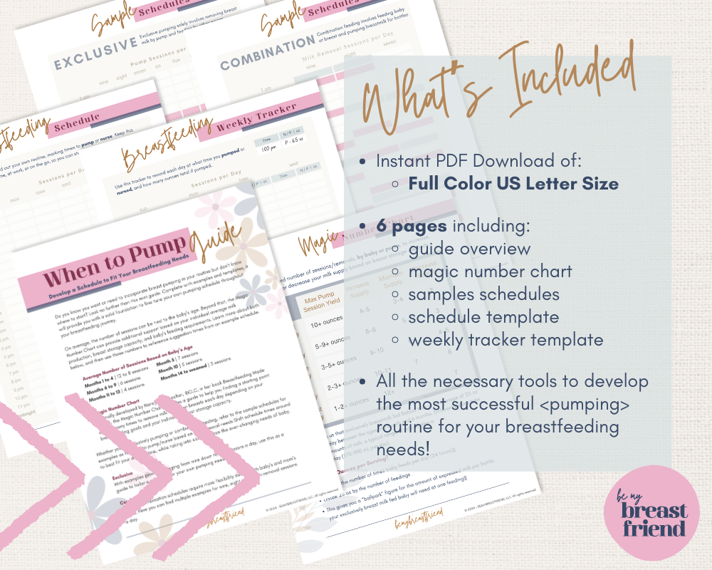 When to Pump Guide | Breastfeeding Schedule Template