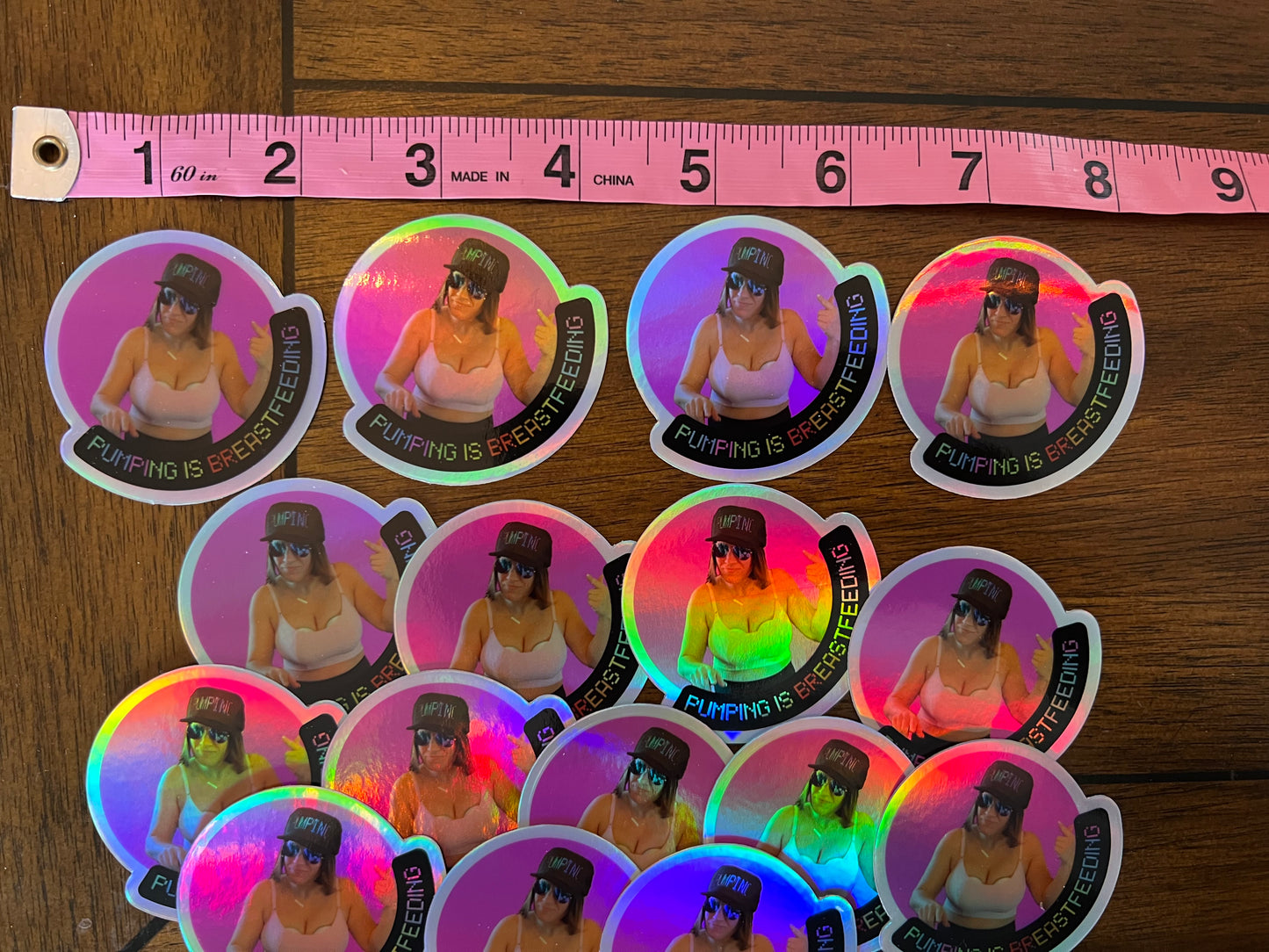 Pumping is Breastfeeding holographic sticker