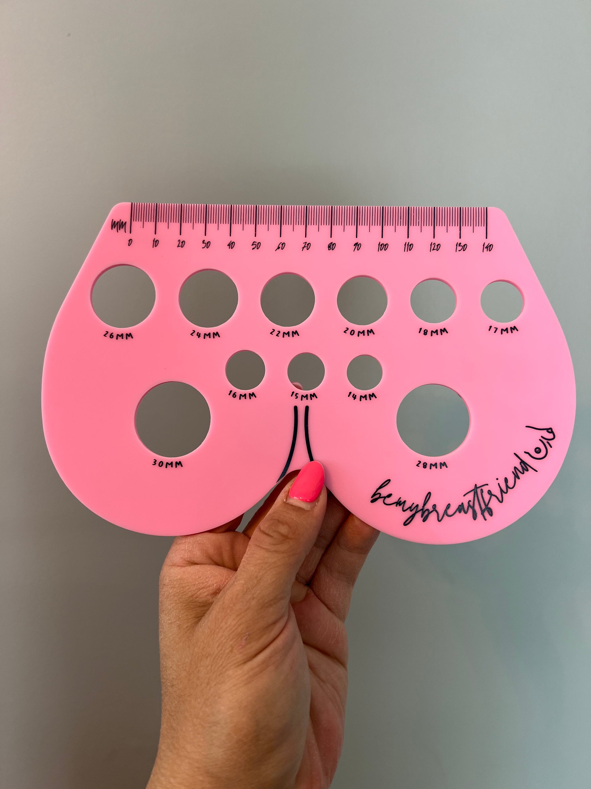 Nipple Ruler for Flange Sizing Measurement Tool Breast Pump Sizing Tool q