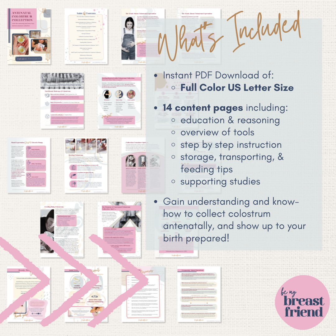 Antenatal Colostrum Collection Guide | Printable – bemybreastfriend, LLC