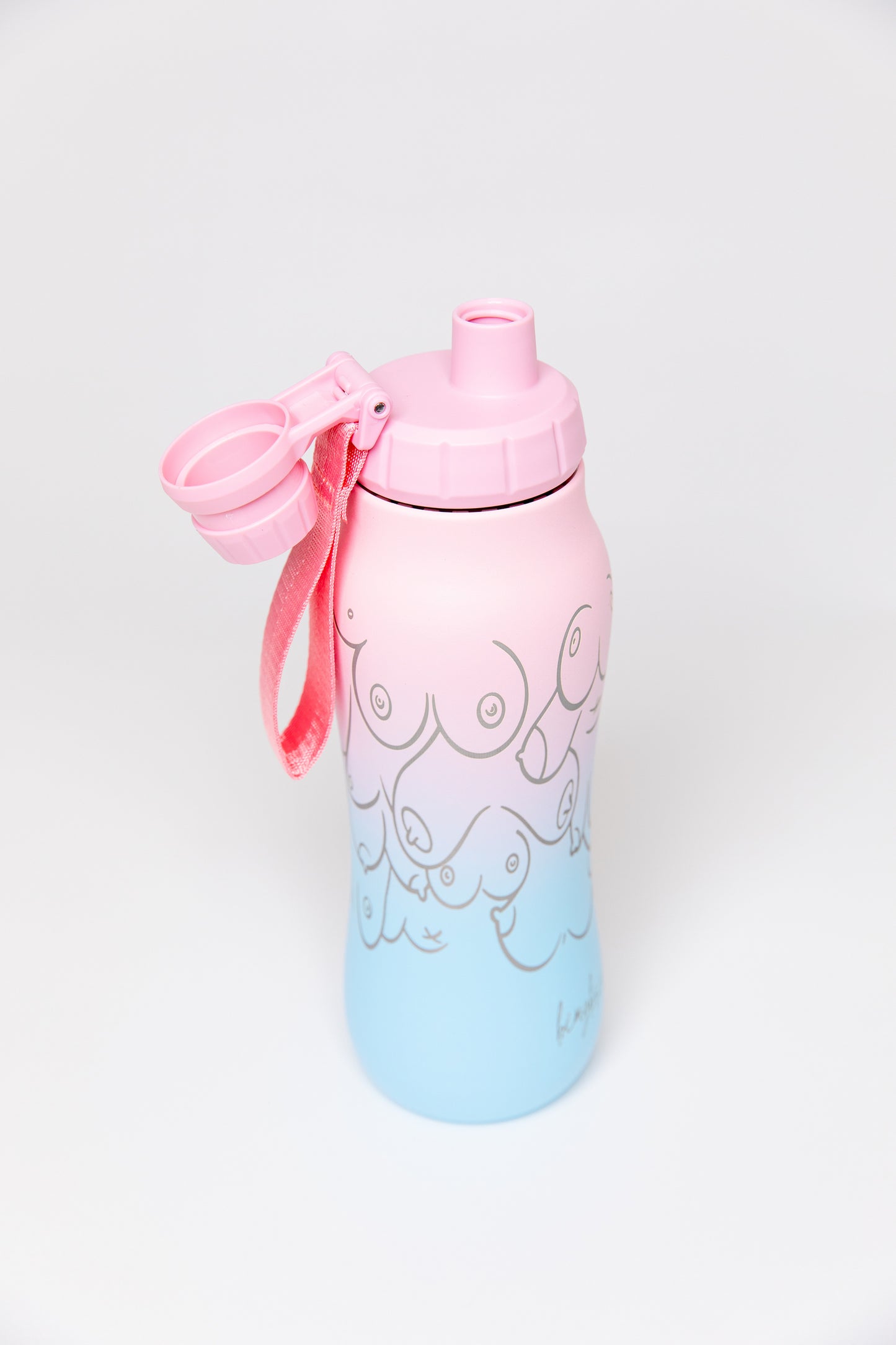 Water Bottle with Nylon Strap Handle